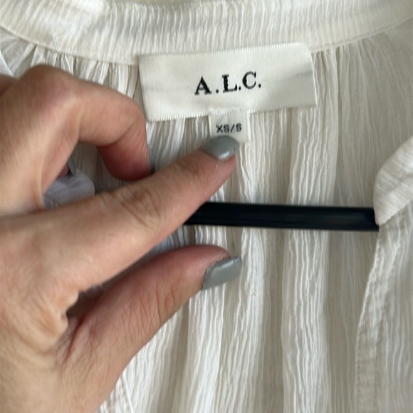 ALC Silk Cotton Blend Long Sleeve Coverup Dress - Picture 6 of 6